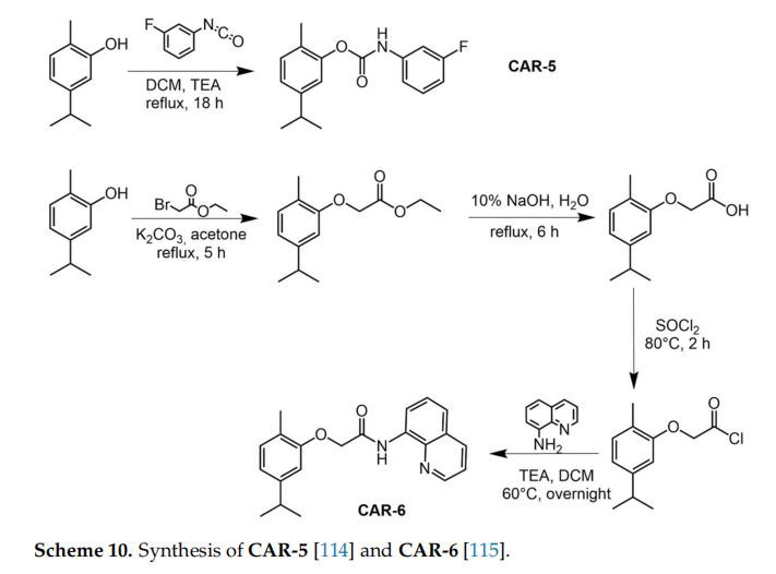 Synthesis of CAR-5 [114] and CAR-6 [115]